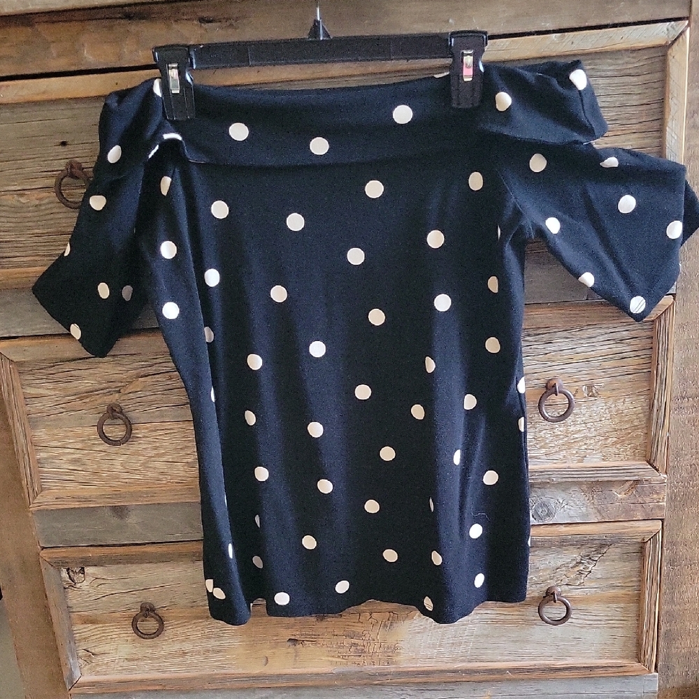 Ann Taylor Black and White Top